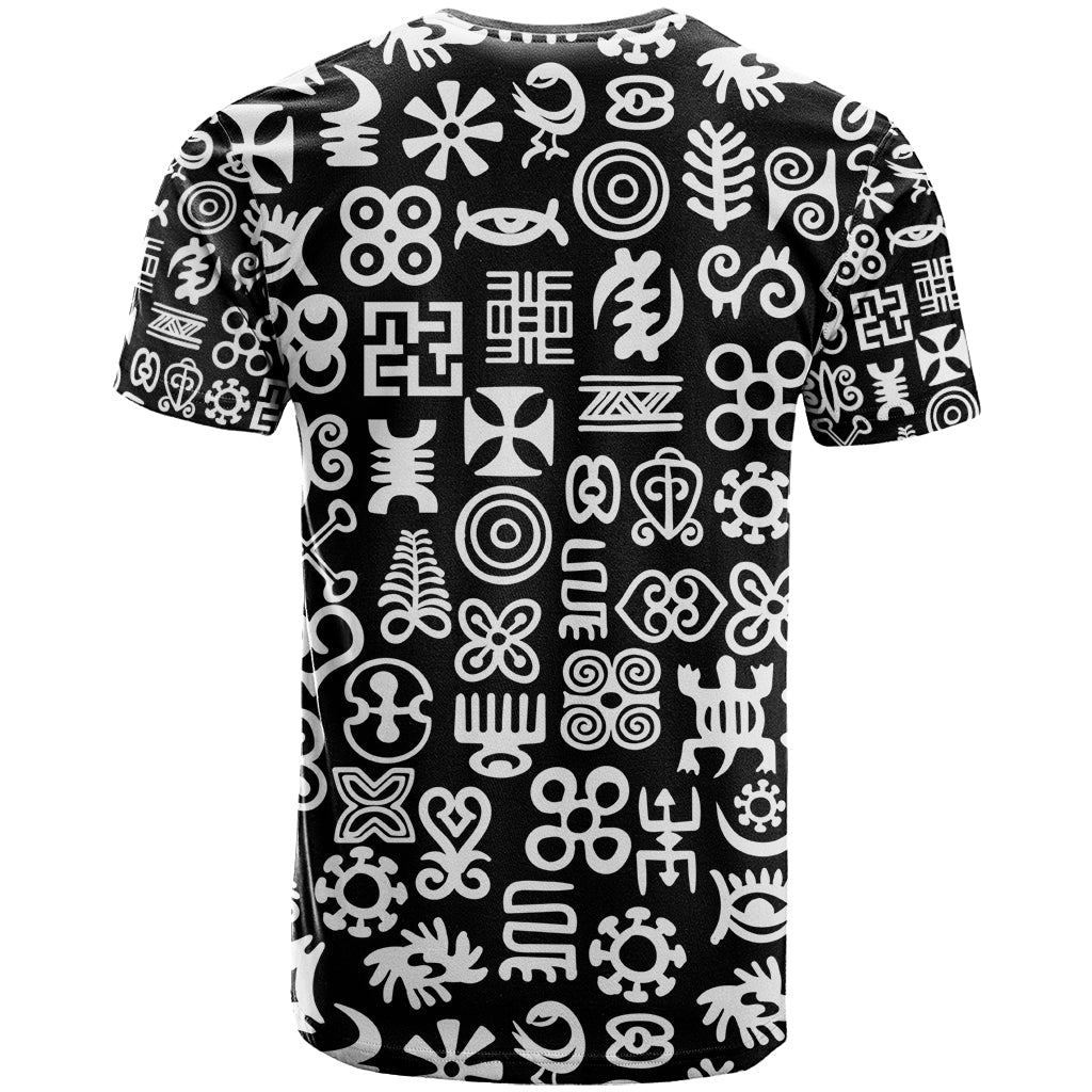 Mix Adinkra T-Shirt Black Pattern Graphic Tee