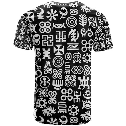 Mix Adinkra T-Shirt Black Pattern Graphic Tee