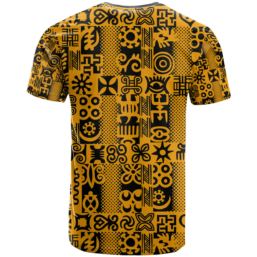 Culture Adinkra T-Shirt West African Yellow Art Graphic Tee