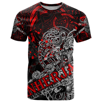 Einherjar Valhalla T-Shirt Viking Warrior Rage Style Graphic Tee
