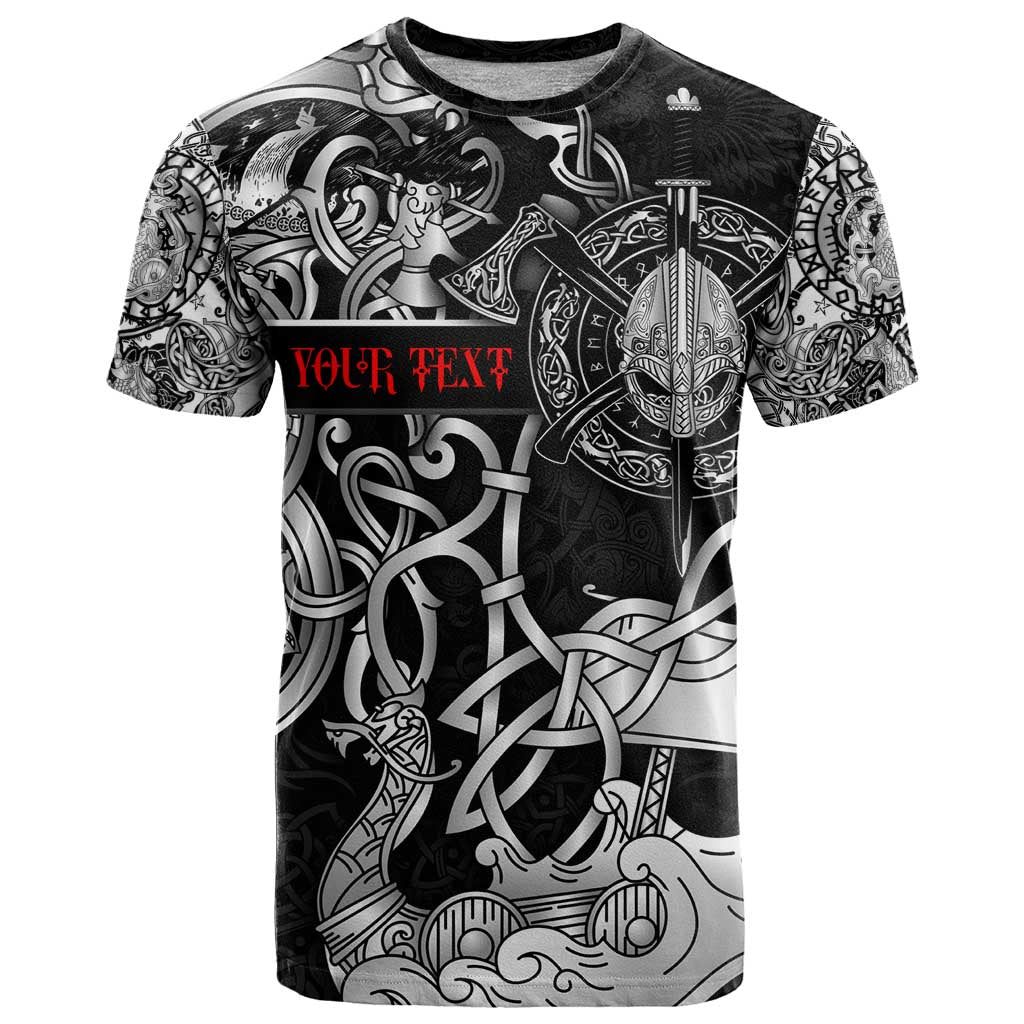 Viking Warrior T-Shirt Tales Entwined in Nordic Knotwork Graphic Tee