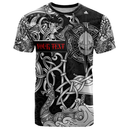 Viking Warrior T-Shirt Tales Entwined in Nordic Knotwork Graphic Tee
