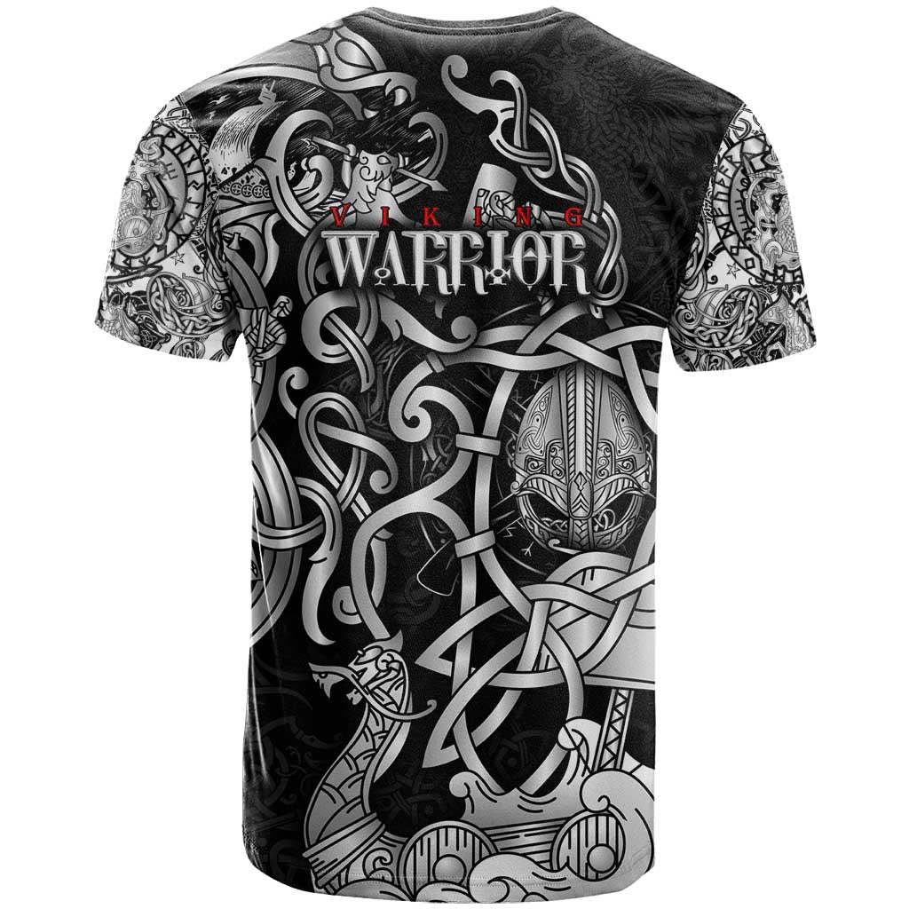 Viking Warrior T-Shirt Tales Entwined in Nordic Knotwork Graphic Tee