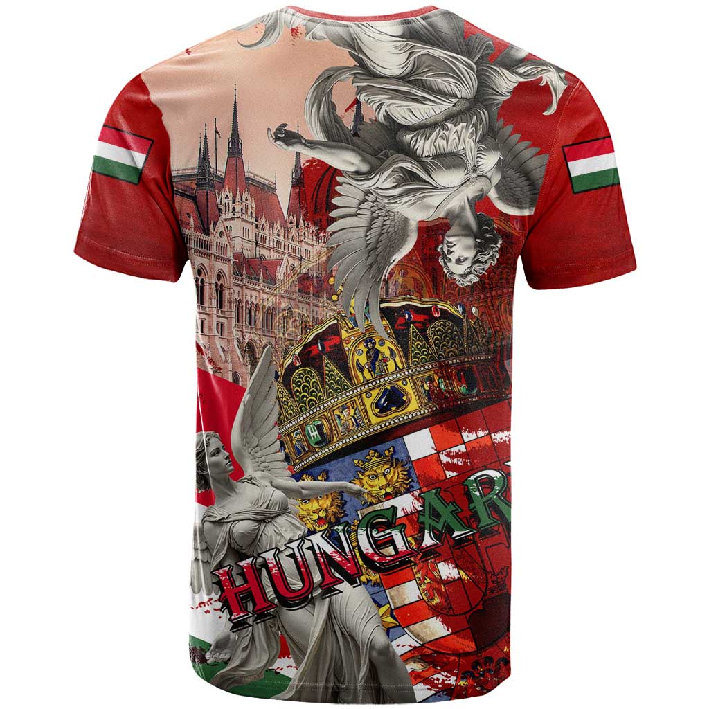 Hungary T-Shirt Crowned with History Guarded by Angels Graphic Tee