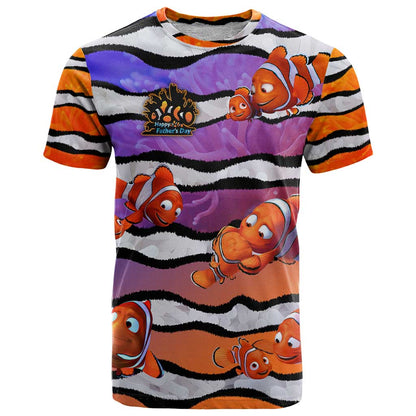 The Ocean Best Dad T-Shirt Like Marlin Happy Fathers Day To a True Hero Graphic Tee