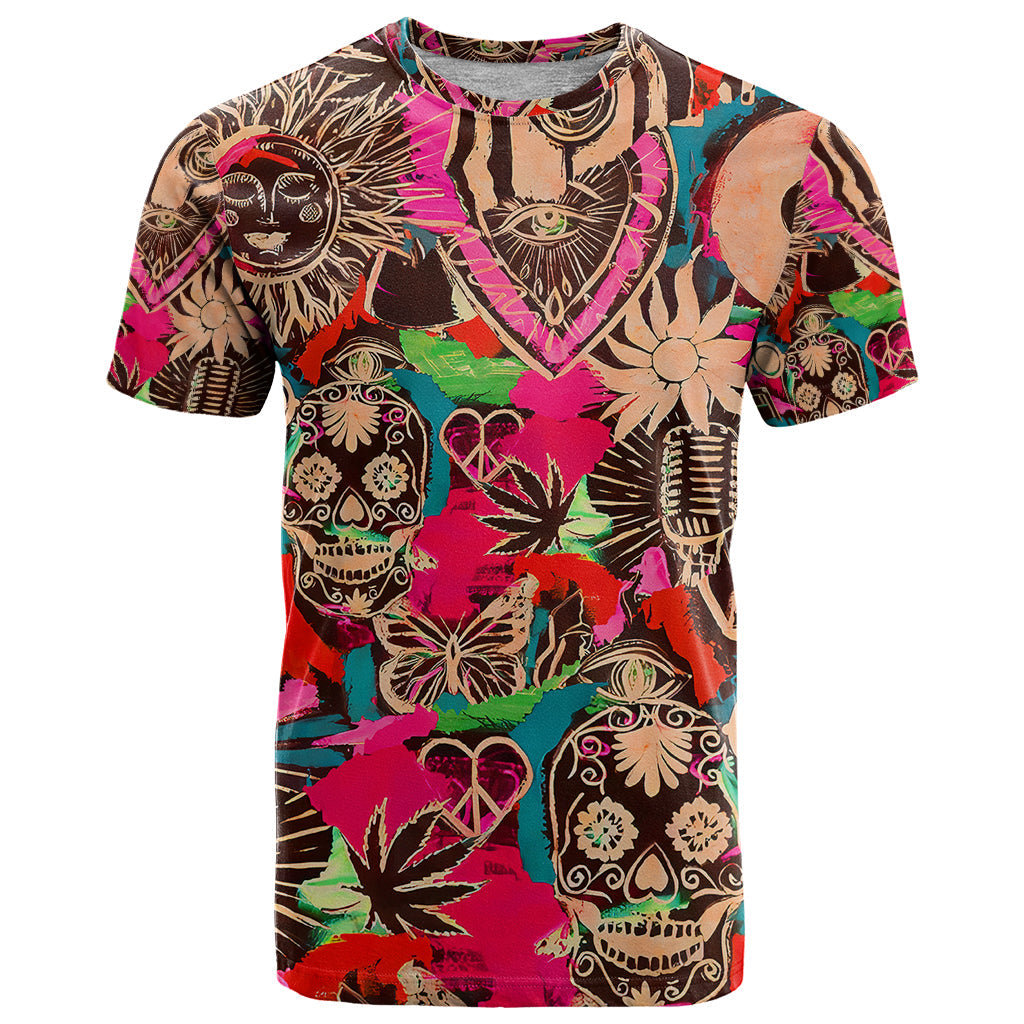 Festival Memories Skull T-Shirt Graphic Tee