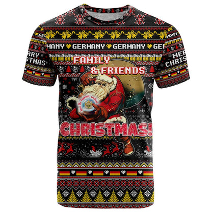 Germany T-Shirt Merry Christmas Family and Friends Graphic Tee