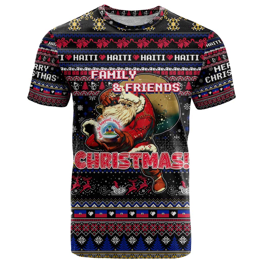 Haiti T-Shirt Merry Christmas Family and Friends Graphic Tee