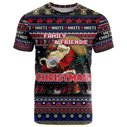 Haiti T-Shirt Merry Christmas Family and Friends Graphic Tee