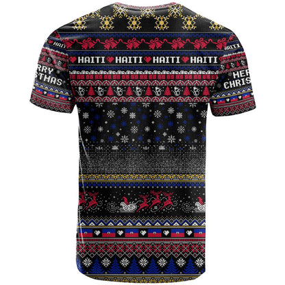 Haiti T-Shirt Merry Christmas Family and Friends Graphic Tee