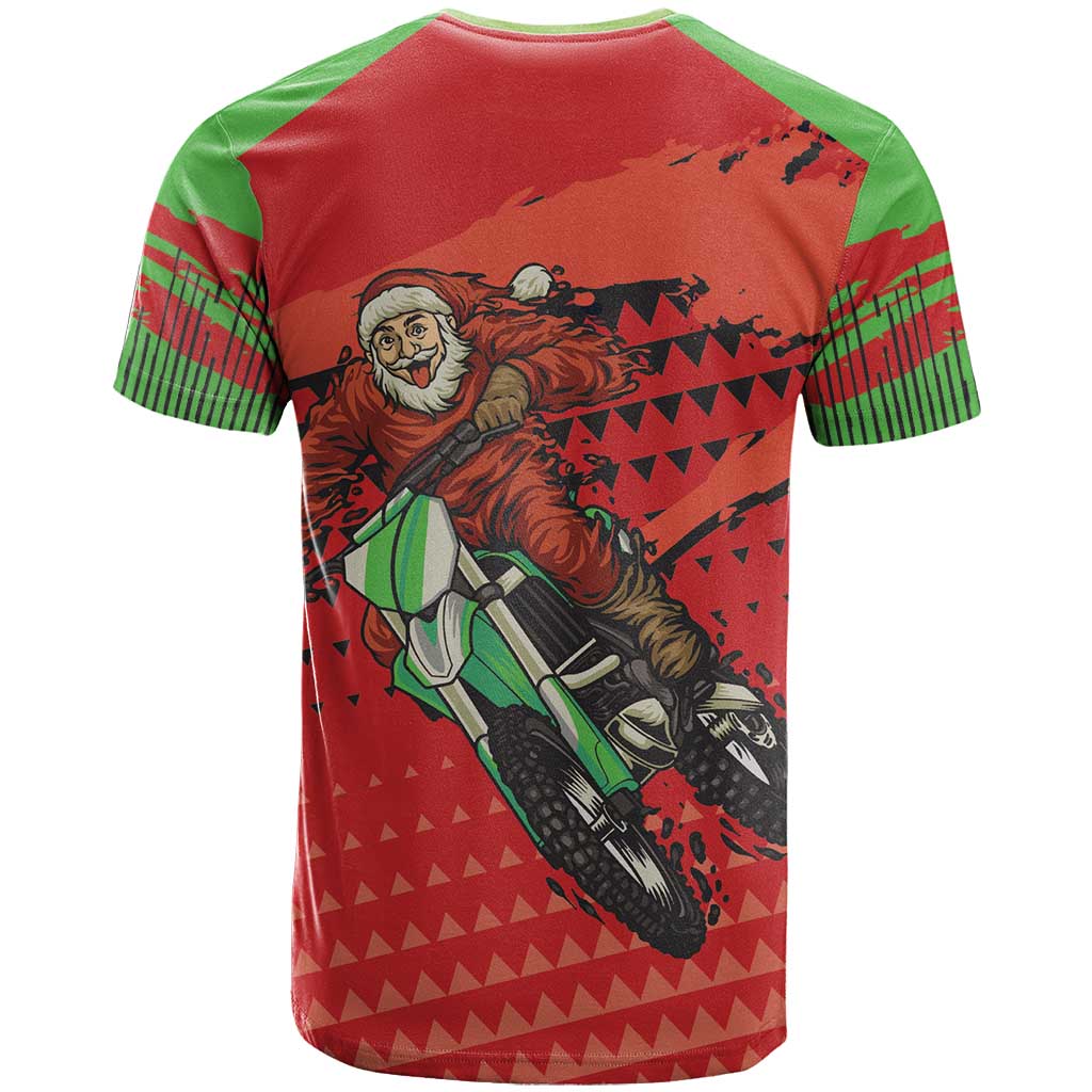 Braaap T-Shirt Motorcross Santa Christmas Graphic Tee