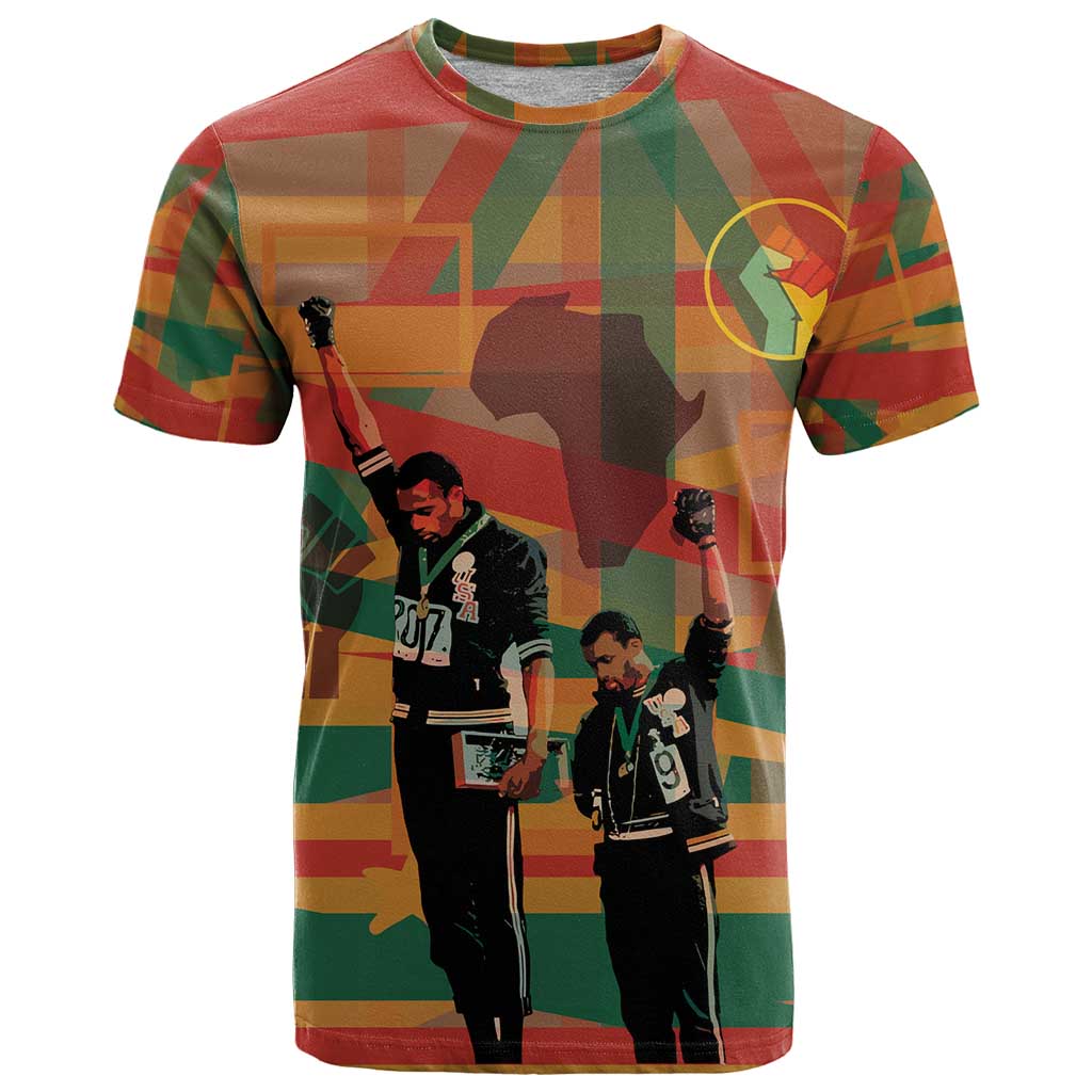 Black Power Fists of Freedom T-Shirt African American 1968 Graphic Tee