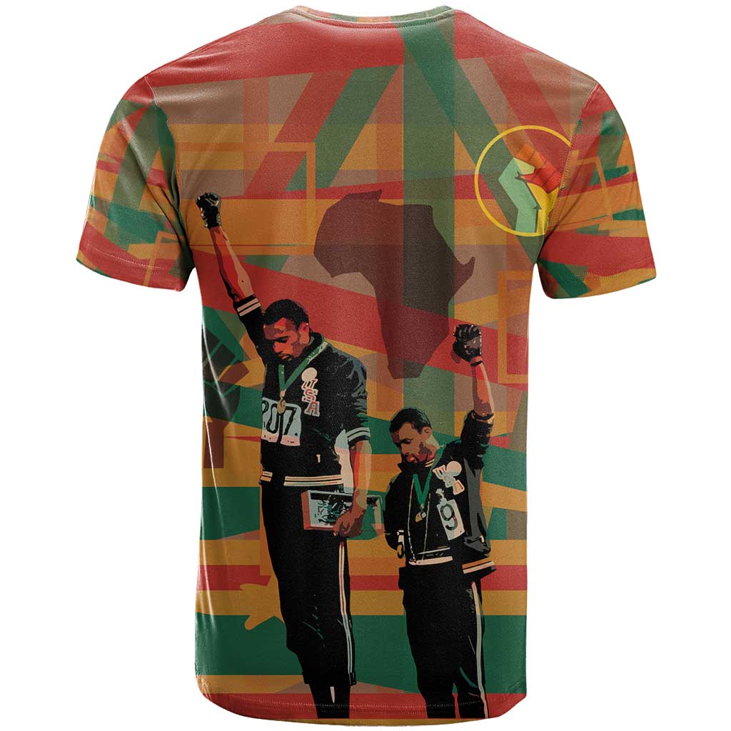 Black Power Fists of Freedom T-Shirt African American 1968 Graphic Tee