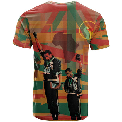 Black Power Fists of Freedom T-Shirt African American 1968 Graphic Tee