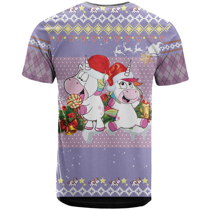 Unicorn Naughty List T-Shirt Christmas Funny Graphic Tee