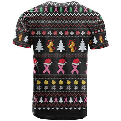 Christmas Tree Breast Cancer T-Shirt Survivor Graphic Tee
