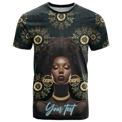 Personalized Powerful Woman in Patterns African T-Shirt Graphic Tee