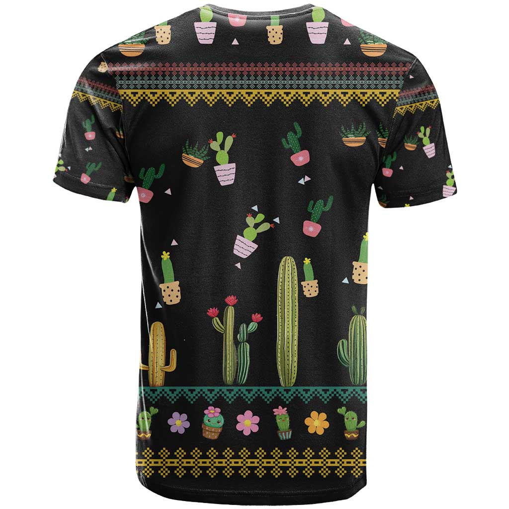 Cacuts Christmas T-Shirt Cactus What the Fucculent Graphic Tee