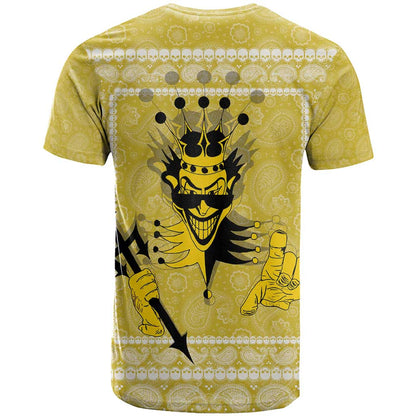 Latin King T-Shirt Paisley Pattern Yellow Graphic Tee