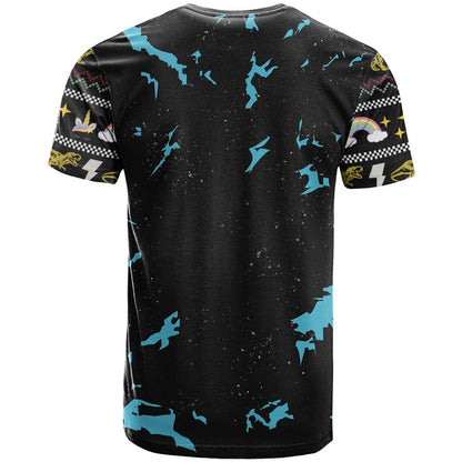 Christmas Dinosaur Unicorn T-Shirt Ride Hard or Go Home Graphic Tee