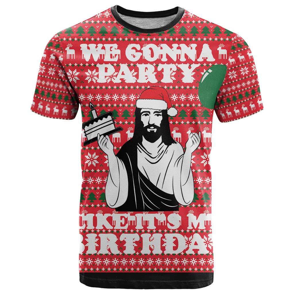 Christian Party T-Shirt God Christmas It's My Birthday Graphic Tee