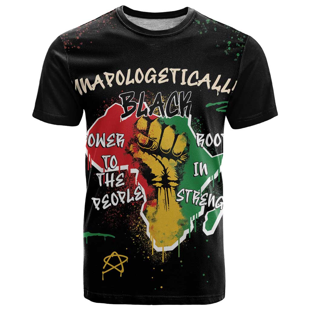 Power in Our Roots T-Shirt Unapologetically Black African Graphic Tee