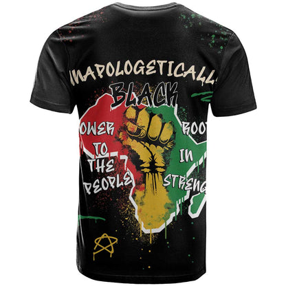 Power in Our Roots T-Shirt Unapologetically Black African Graphic Tee