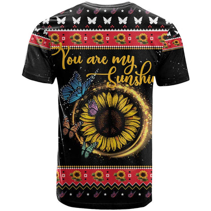 Butterfly Christmas Yall T-Shirt You Are My Sunshine Graphic Tee