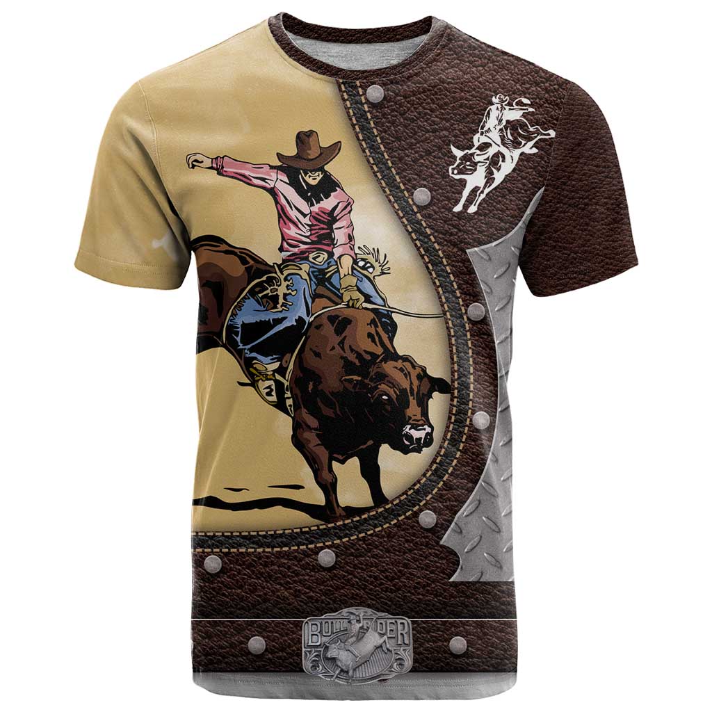 Bull Riding T-Shirt Cowboy Courage Rodeo Graphic Tee