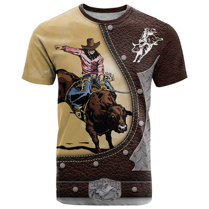 Bull Riding T-Shirt Cowboy Courage Rodeo Graphic Tee
