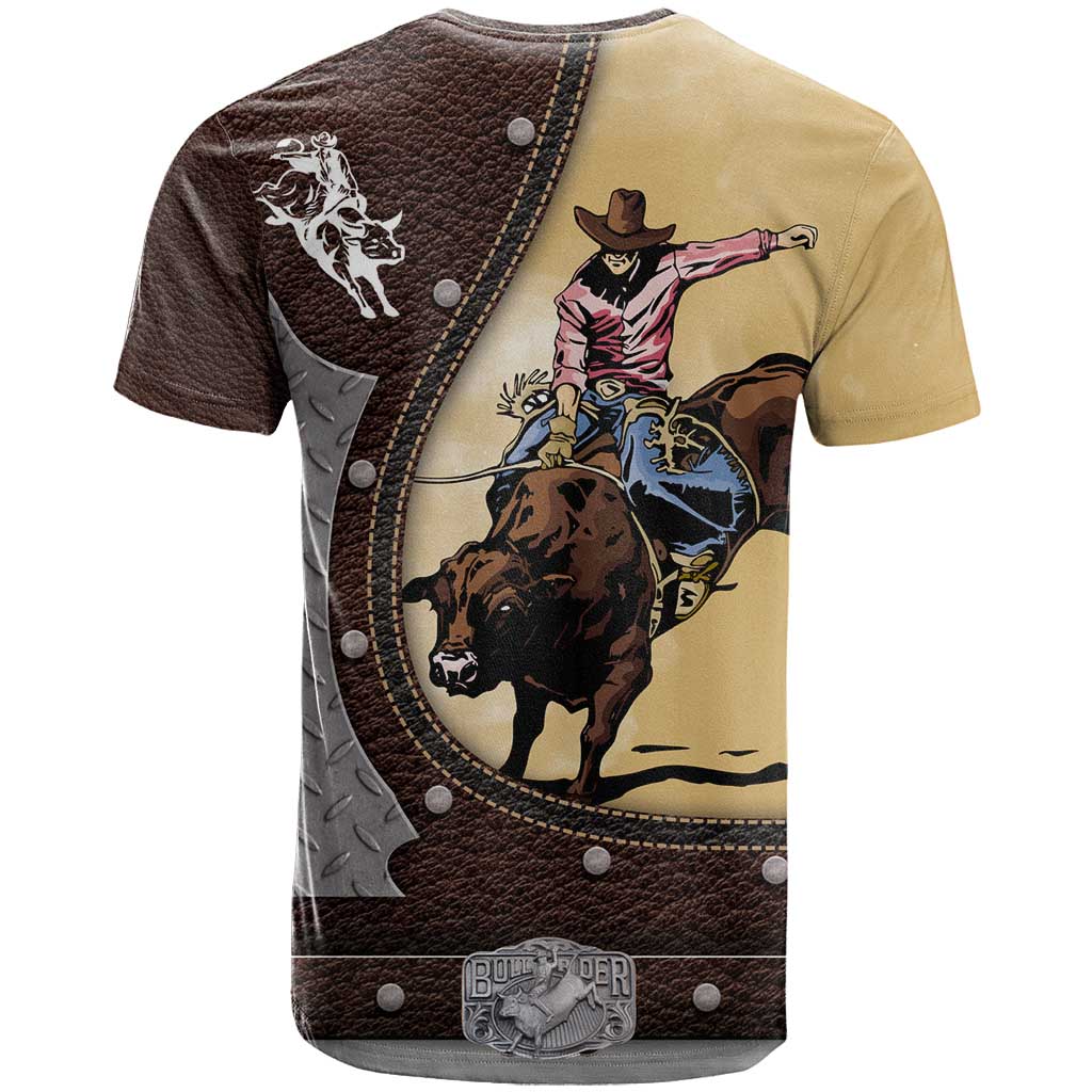 Bull Riding T-Shirt Cowboy Courage Rodeo Graphic Tee