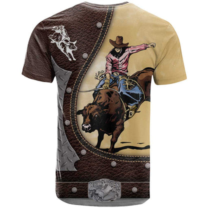Bull Riding T-Shirt Cowboy Courage Rodeo Graphic Tee