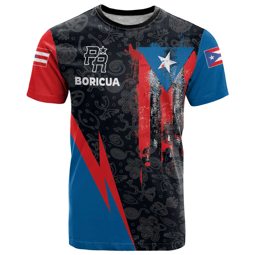 Puerto Rico T-Shirt Boricua PR Flag Style Graphic Tee