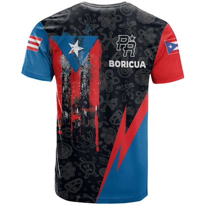 Puerto Rico T-Shirt Boricua PR Flag Style Graphic Tee