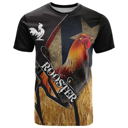 Puerto Rico Rooster T-Shirt Gallo Boricua Graphic Tee