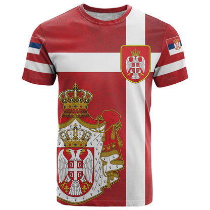 Serbia T-Shirt Serbian Cross Eagle Tattoo Graphic Tee