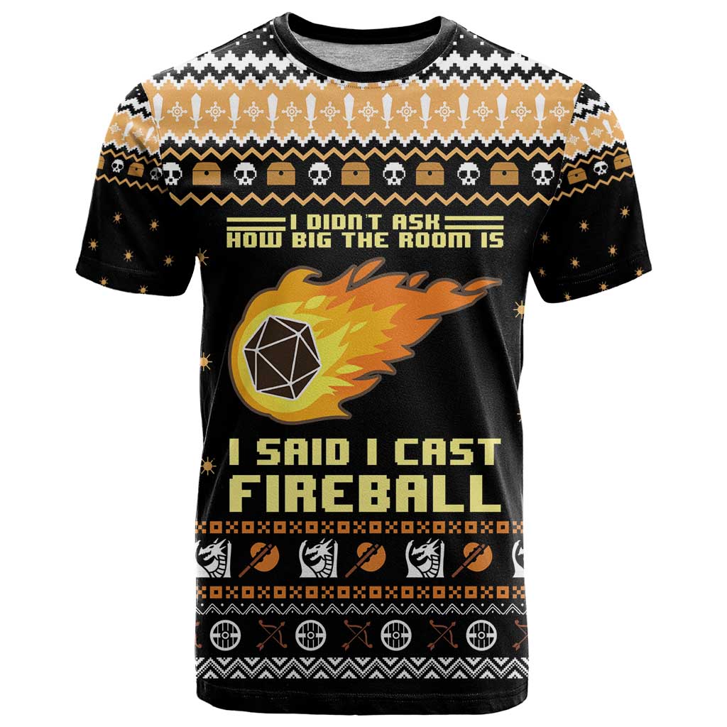 I Said I Cast Fireball Christmas T-Shirt I Said I Cast Fireball Graphic Tee