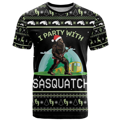 I'm Party With Sasquatch Camping T-Shirt I'm Party With Sasquatch Graphic Tee