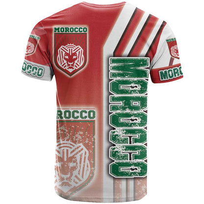 Morocco Football T-Shirt Atlas Lions Soccer - Road To Champion Graphic Tee