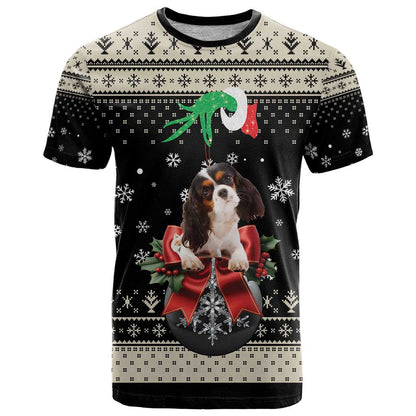 Cavalier King Charles Spaniel Xmas Ball T-Shirt Christmas Dog Lovers Graphic Tee