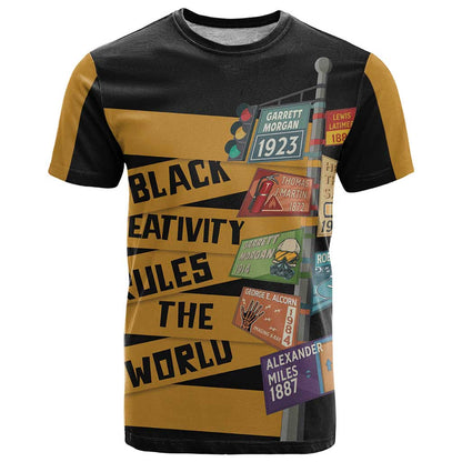Black Creativity Rules The World T-Shirt African Creativity Graphic Tee
