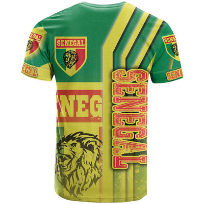 Senegal Football T-Shirt Lions of Teranga Soccer - Road To Champion Graphic Tee