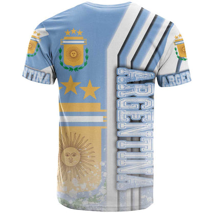 Argentina Football T-Shirt La Albiceleste Soccer - Road To Champion Graphic Tee