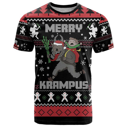 Merry Krampus T-Shirt Christmas Gifts Graphic Tee