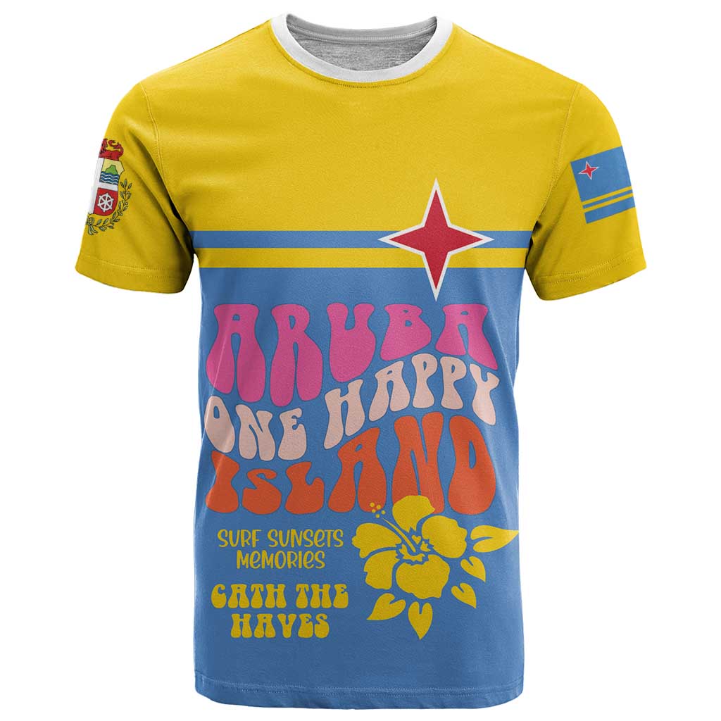 Aruba T-Shirt One Happy Island 2025 Graphic Tee