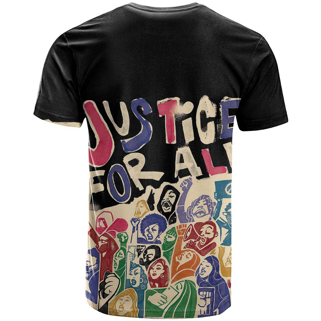 African Stand Firm Justice Now T-Shirt Graphic Tee