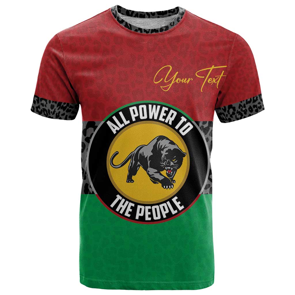 Personalized Pan African Panther T-Shirt All Power To The People Graphic Tee