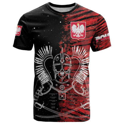 Polish Hussars Polska T-Shirt Poland Coat of Arms Graphic Tee