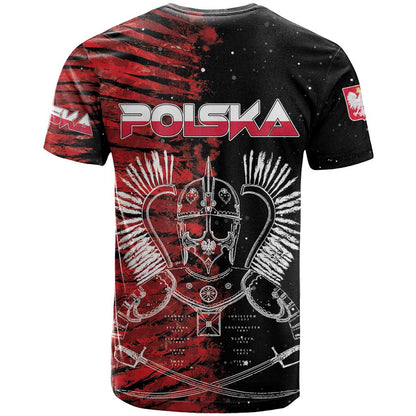 Polish Hussars Polska T-Shirt Poland Coat of Arms Graphic Tee