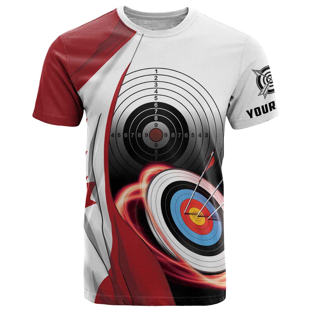 Personalized Canadian Flag T-Shirt Canada Archery Target - Maple Leaf Graphic Tee